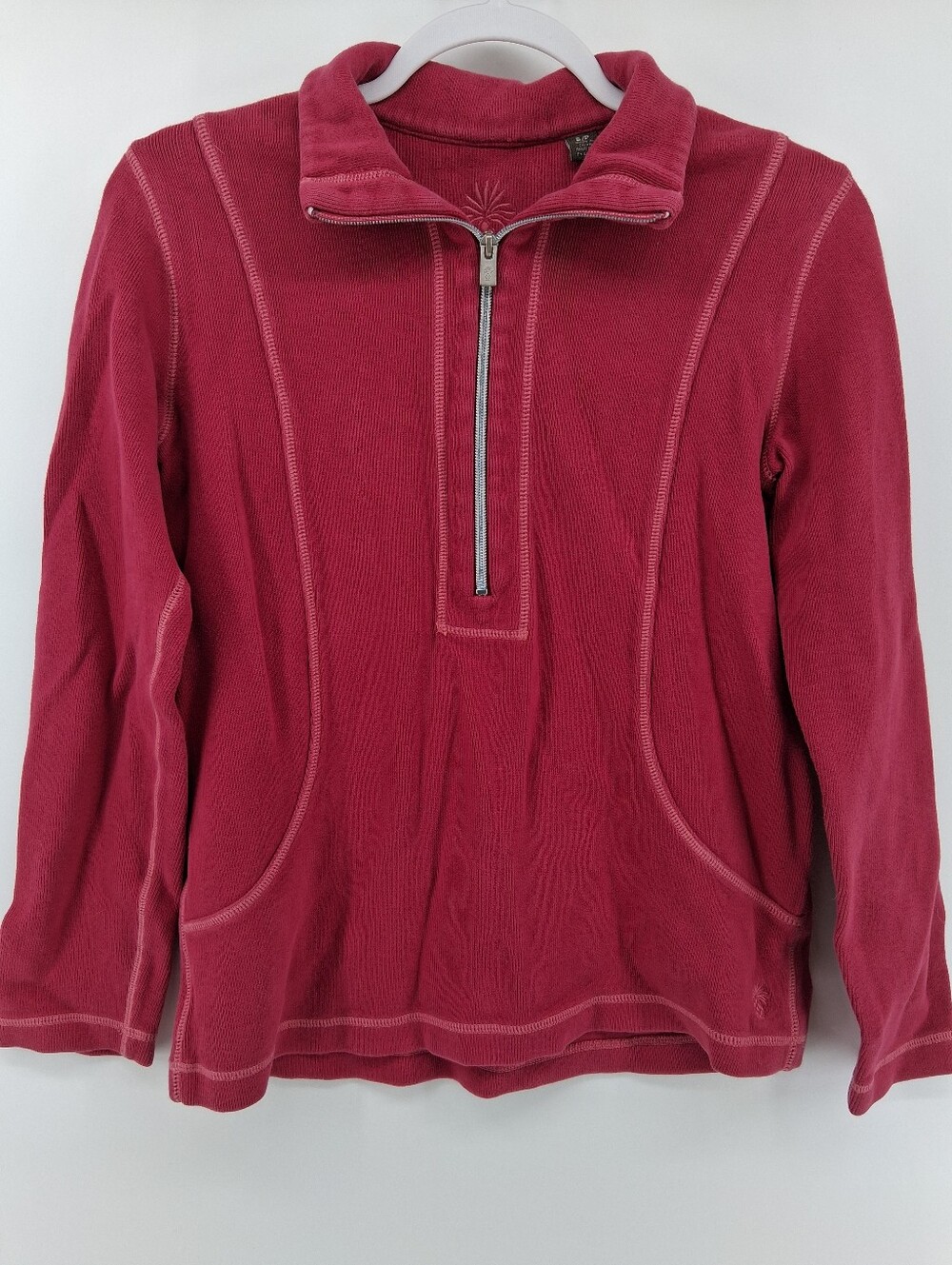 Tommy Bahama Raspberry Half-Zip Cowl Sweater